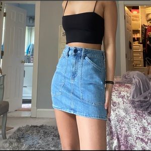 brand new light denim jean skirt